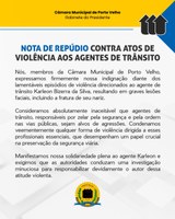 NOTA DE REPÚDIO CONTRA ATOS DE VIOLÊNCIA AOS AGENTES DE TRÂNSITO